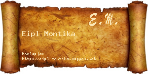 Eipl Montika névjegykártya